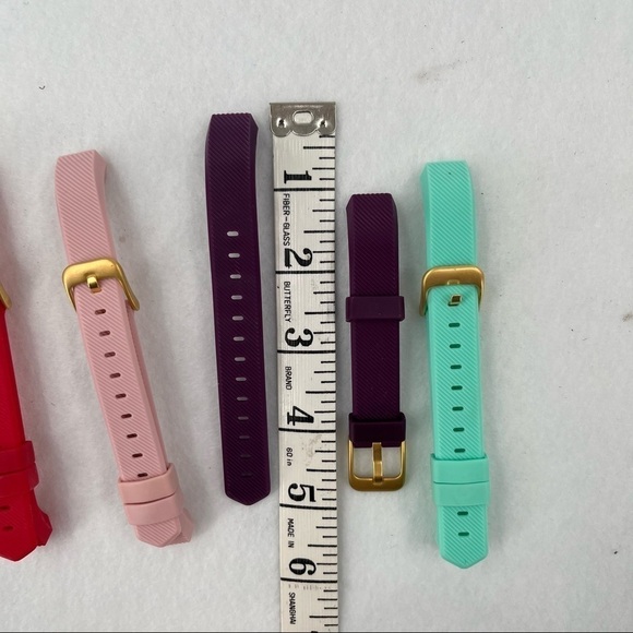 Fitness Bands that fit Fitbit Alta Band Black, Pink, Red & Teal w/gold hardware - Picture 2 of 6